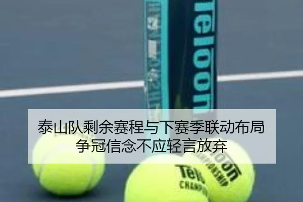 泰山队剩余赛程与下赛季联动布局 争冠信念不应轻言放弃
